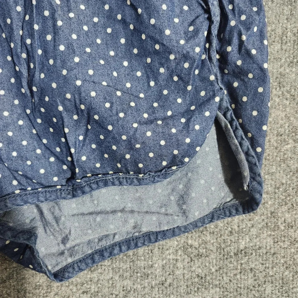 Celebrity pink women's shorts size S blue and white polkadot elastic waist - Picture 3 of 6